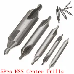 5 шт HSS 1/1. 5/2. 5/3. 15/5 мм комбинированные центр центровочное сверло угол Набор бит Tool комплект для зенковки