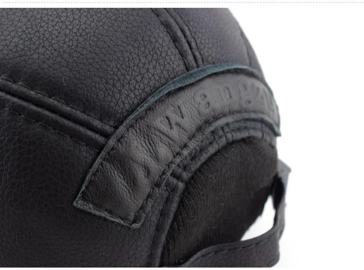 BFDADI Высококачественная шапка из искусственной кожи зимняя кожаная бейсболка Регулируемая для мужчин черная шапка