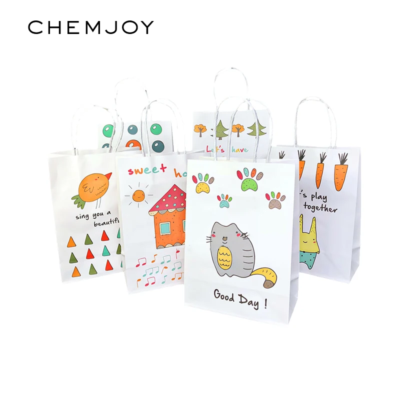 

12pcs Assorted Cute Cartton Paper Gift Bags with Handles Kids Birthday Party Candy Treat Goodie Bags Party Favor Present Bag