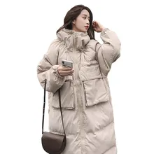 Thick Warm Long Winter Jacket Women Fashion Large Fur Collar Plus Size Parka Over The Knee Down Cotton Jacket Loose Coat Ls146 Thick Warm Long Winter Jacket Women Fashion Large Fur Collar Plus Size Parka Over The Knee Down Cotton Jacket Loose Coat Ls146