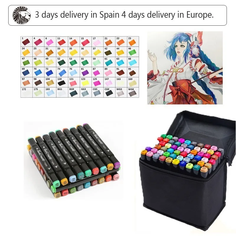 

student Mark pen set hand-painted color painting oily pen comic design 36 color 168 color manga