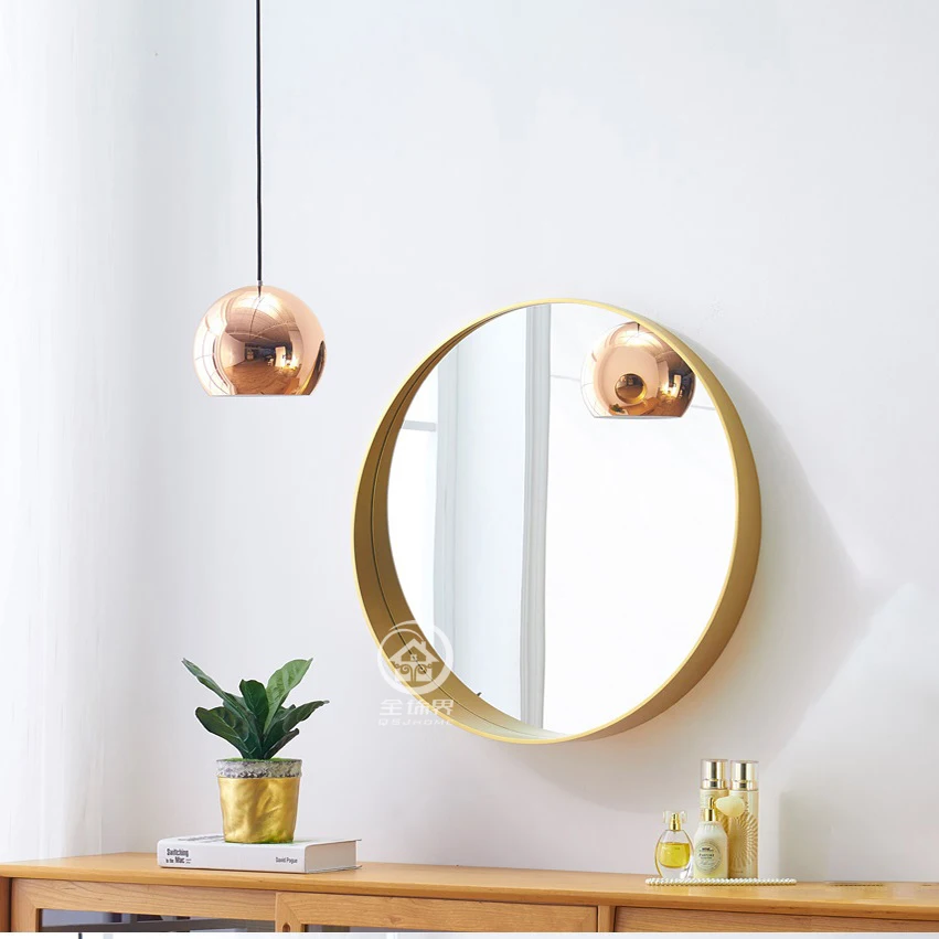 

Round wall mirror glass console makeup vanity mirror wall decorative mirrored art bathroom mirror