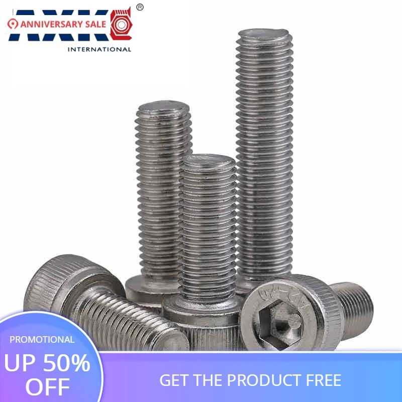 

35pcs hex socket head Cap Screw DIN912 M5x40mm 0.2 x 1.6 inch Thread 304 Stainless Steel Hex Socket Fastener Head Cap Screw Bolt
