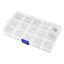 225 шт. кольцо для открывания из нержавеющей стали M1.2-M15 E-clip Кнопка Ассортимент Комплект для вала паз машины