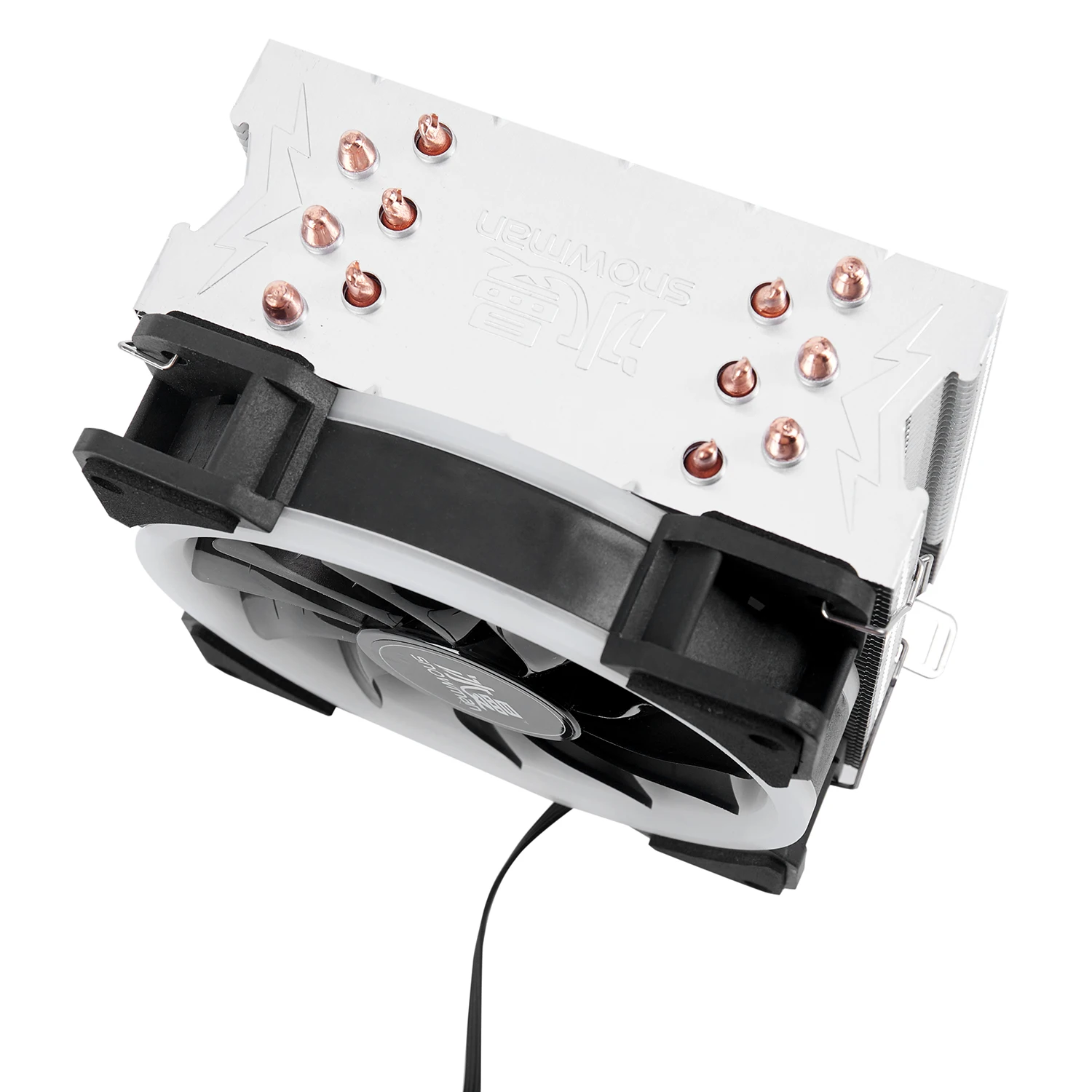 ثلج 4PIN وحدة المعالجة المركزية برودة 6 heatpipe واحد RGB LED مروحة التبريد 12 سنتيمتر مروحة LGA775 1151 115x1366 دعم إنتل AMD