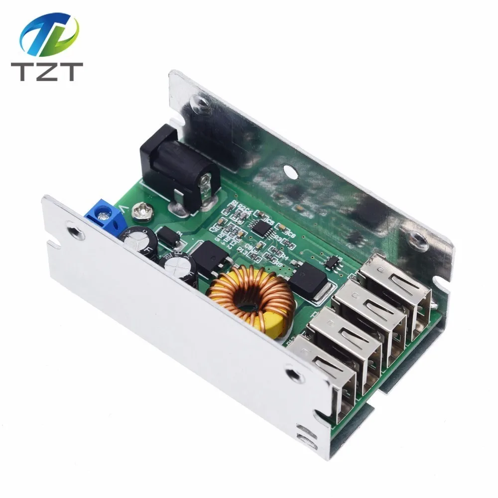 Понижающая плата TZT DC 9 В 12 24 36 в 5 А 4 выхода USB понижающий преобразователь модуль