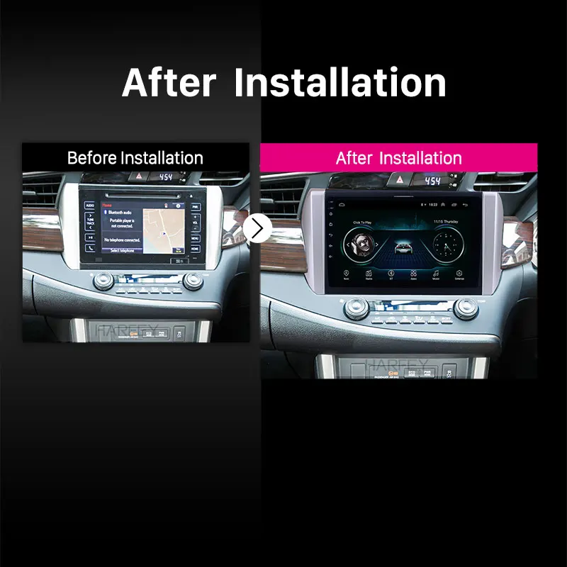 Harfey для 2015 Toyota Innova RHD 9 &quotАвтомобильный мультимедийный плеер API 29 Android 10 0 GPS Радио AUX