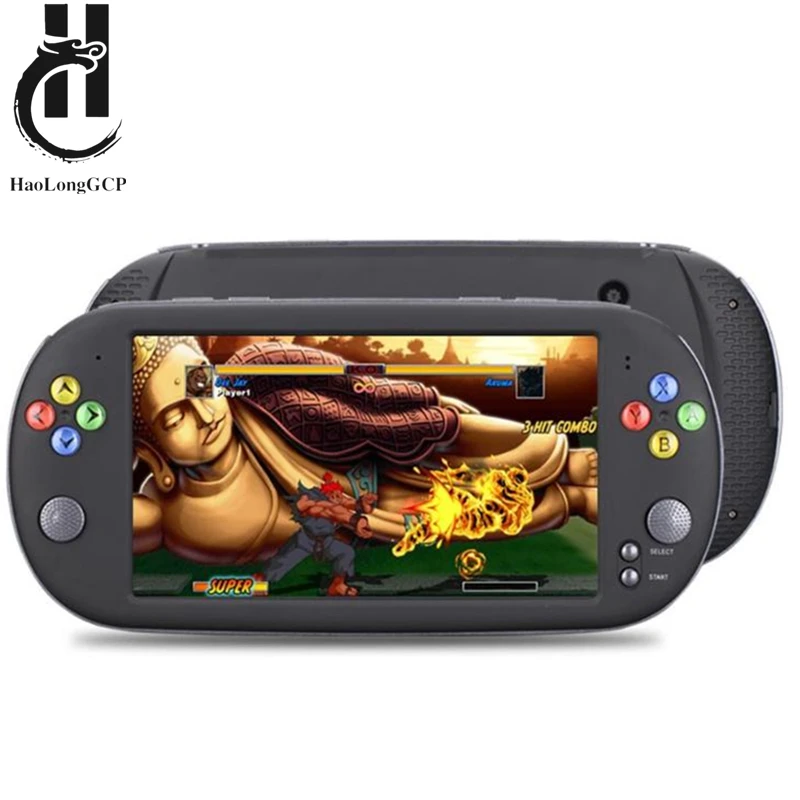  HaoLongGCP Handheld 7 pulgadas Retro videojuego consola para ps1 para neogeo 8/16/32 bit juegos 8GB