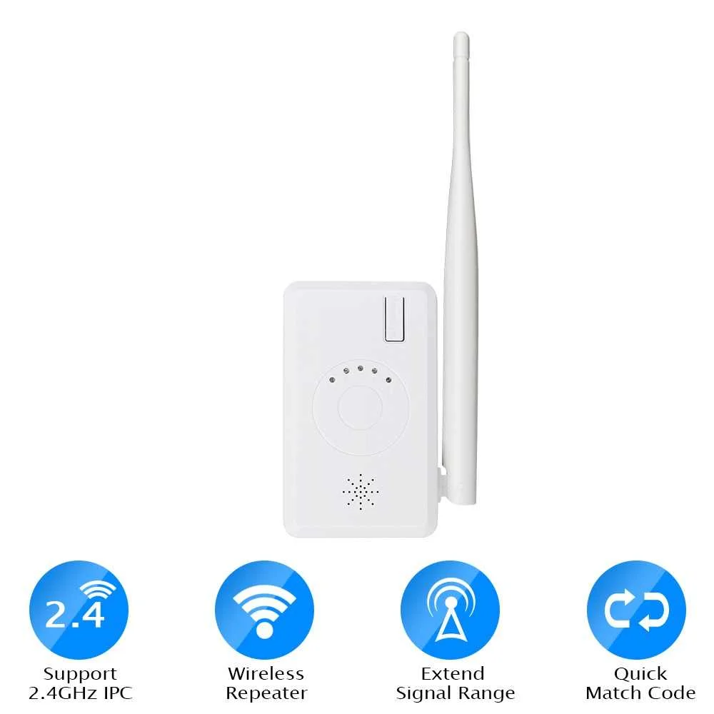 

Hiseeu WiFi Range Extender Wireless Repeater IPC Router for Wireless Security Camera Wired NVR Wireless support 2.4 Ghz IPC