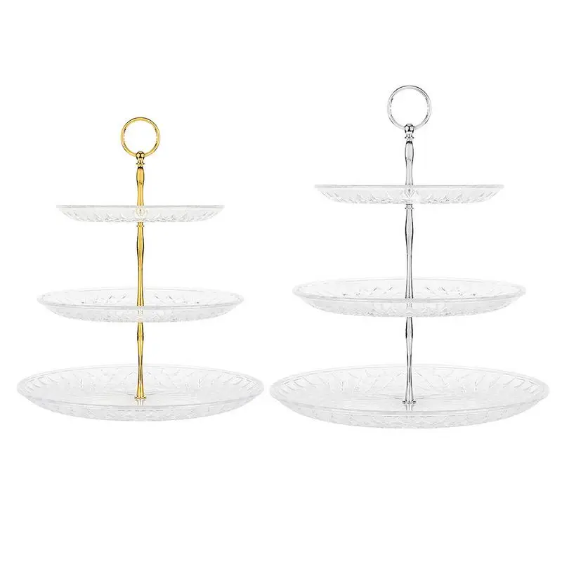 

Detachable 3-layer cake tray Dessert Stand Pastry Stand Cake Stand Holder with Base Serving Platter for Party hotel Wedding Home