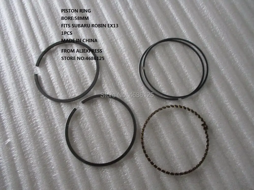 

PISTON RING FITS 4.5HP EX13 SUBARU ROBIN 4 TROKE ENGINE BORE 58MM