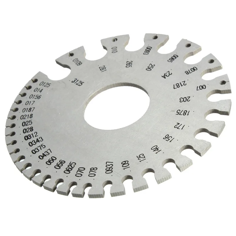 1 stücke ZEAST Edelstahl Runde Draht Dicke Messung Gauge Durchmesser Gage Werkzeuge Mit Tasche Beliebte Kosten-effektive