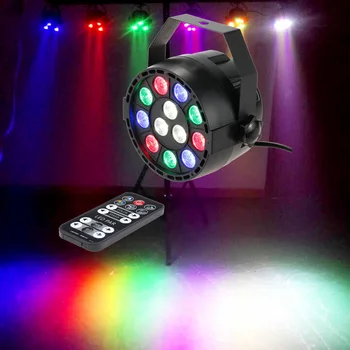 

for Party Disco Show Stage Light15W 8 Channel AC 100-240V DMX-512 Strobe RGBW LED Stage PAR Light with Remote Controller