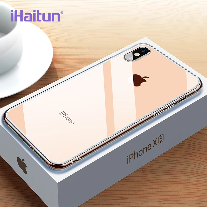 IHaitun Роскошный прозрачный чехол для iPhone XS MAX XR X s ультра тонкий ударопрочный 10