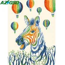 AZQSD абстрактная красочная лошадь, безрамная, сделай сам, живопись по номерам, ручная роспись маслом на холсте, уникальный подарок, домашний декор K425