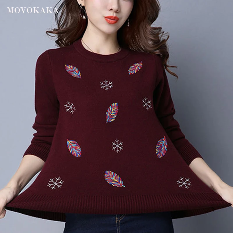 

MOVOKAKA Sweaters 2018 Winter Woman Sweater Female Knitting Pullovers High Elastic Oversize Sweaters Fashion 2018 Women Jumper