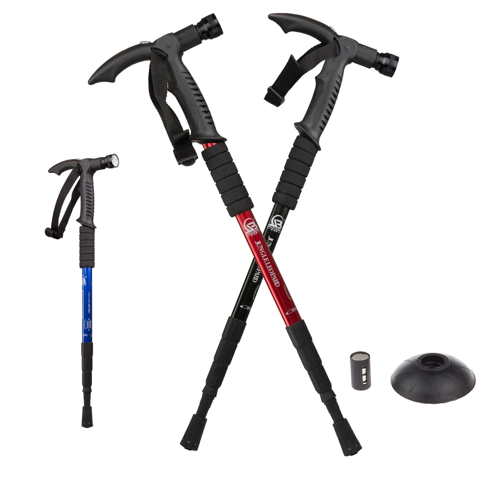 

Alpenstocks Ultralight Trekking Folding Pole Walking Hiking Sticks Climbing Camping Hiking Travel Family Alpenstocks 3Color
