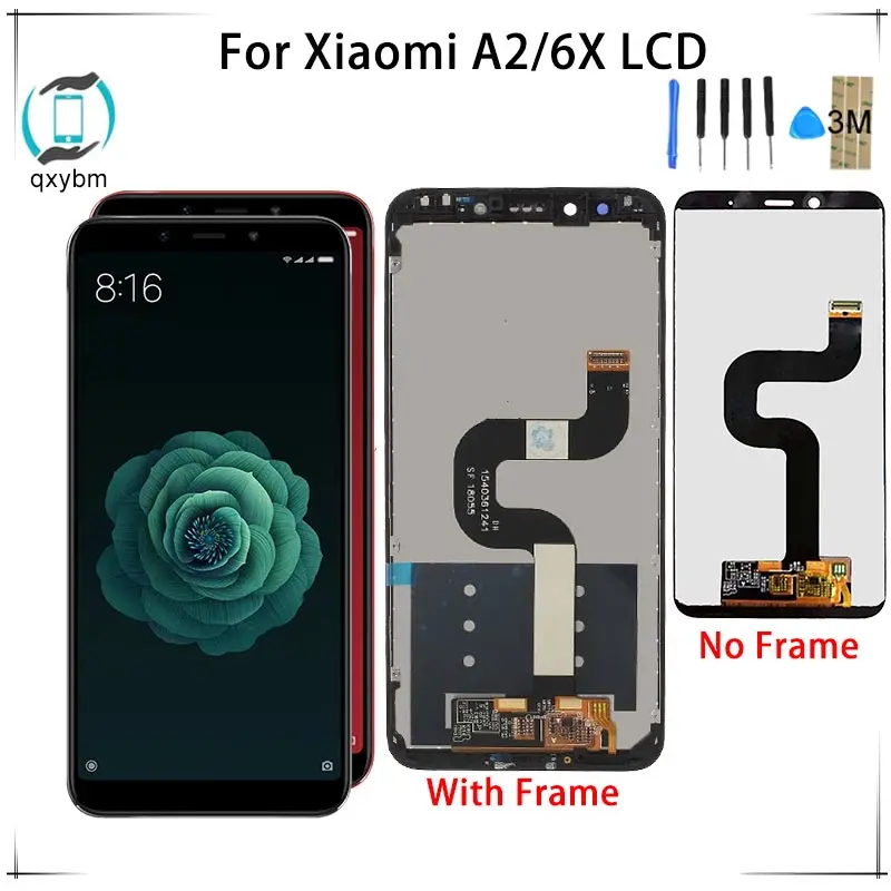 5 99 дюймов для Xiaomi Mi A2 MIA2 6X MI6X ЖК-дисплей кодирующий преобразователь сенсорного