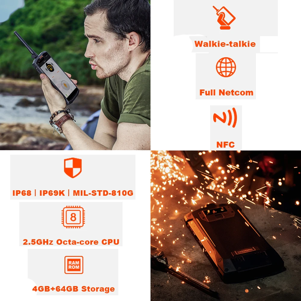 Ip68 Doogee S80 Lite Waterproof Shockproof 10080mah 12v2a Charge 5.99'' Mt6763t 4gb 64gb Smartphone 13.0mp Camera Fhd+ Ip68 Doogee S80 Lite Waterproof Shockproof 10080mah 12v2a Charge 5.99'' Mt6763t 4gb 64gb Smartphone 13.0mp Camera Fhd+