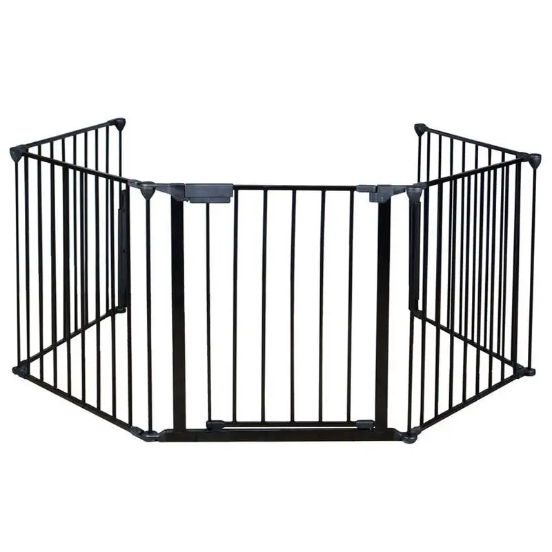 

Five Pieces Of Black Wrought Iron Fence Durable Plastic Fireplace Safety Fence Guard Fence Easy To Install