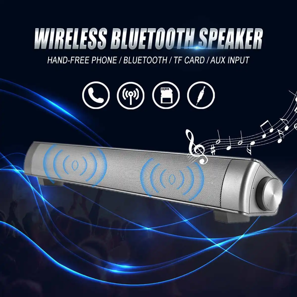 

Home Theater Sound Bluetooth Speaker Wireless Speaker Soundbar SPDIF Optical Aux Line Sound Bar For LEDTV