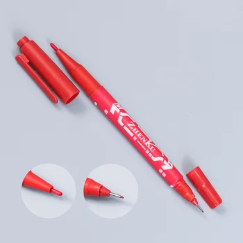 

Newest 10pcs Dual-Tip Black Tattoo Skin Marker Piercing Marking Pen Tattoo Supply For Permanent Makeup