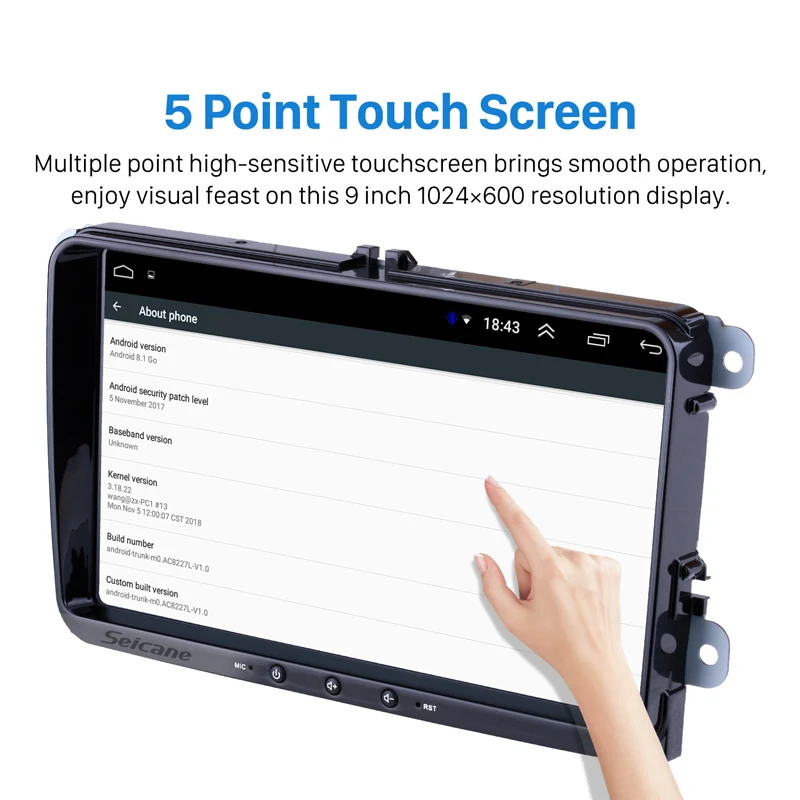  Seicane For VW/Volkswagen/Golf/Tiguan/Passat/b6 b5 RAM 2GB ROM 32GB 9 inch Android 8.1 Car Head Uni