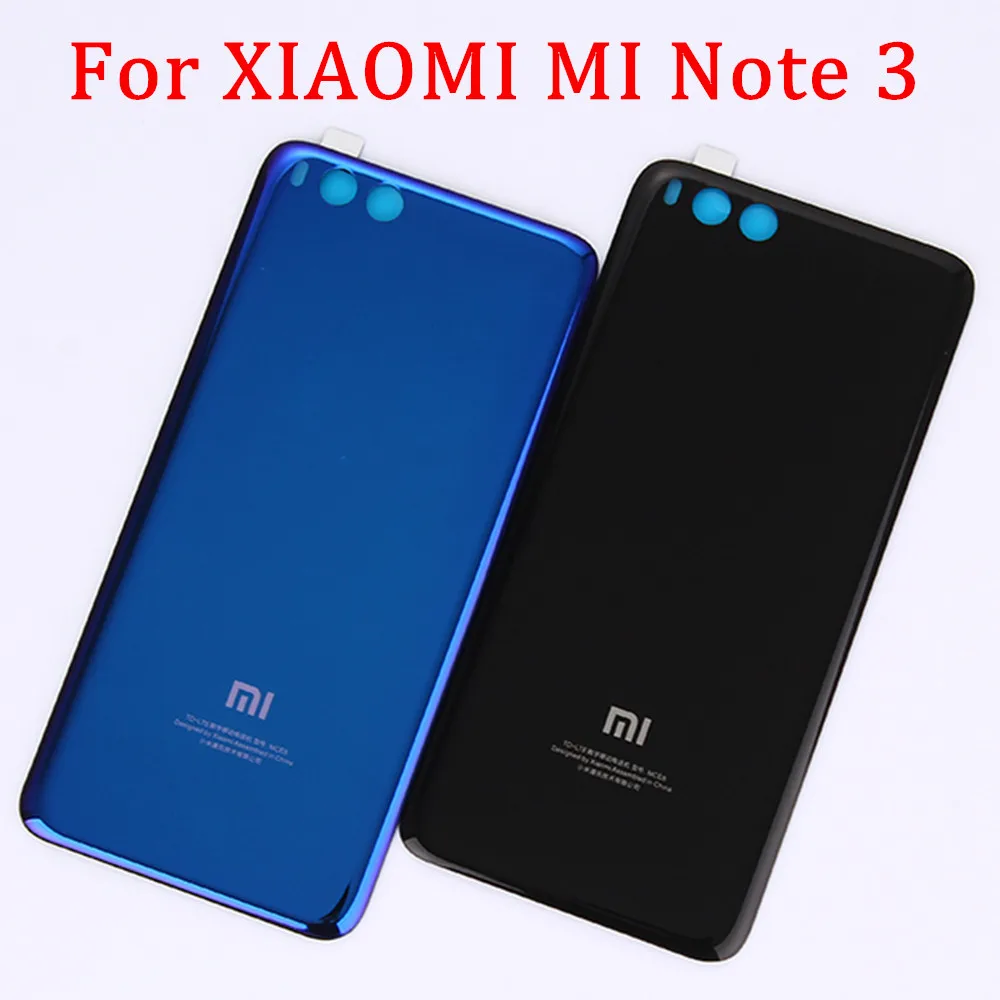 

For Xiaomi Mi Note 3 Glass Battery Cover Back Rear Housing Door Replacement Hard Case For Xiaomi Mi Note3 Smooth Skin