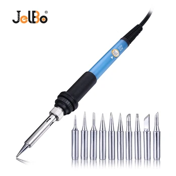 

JelBo 220V 60W EU Plug Adjustable Temperature Electric Soldering Iron Welding Solder Heat Pencil With Soldering Iron Head