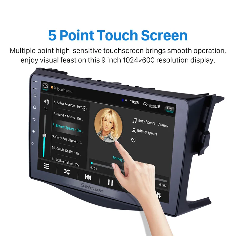Excellent Seicane for 2007-2013 Toyota RAV4 Android 8.1 Radio 9 inch HD Touchscreen GPS Navigation Steering Wheel control WIFI USB 2