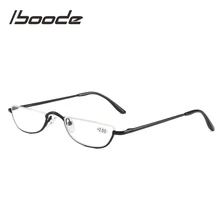 Iboode, маленькие, половинная оправа, металлические очки для чтения, женские, дамские, Elegence, очки для чтения, ультралегкие, Пресбиопия, очки для мужчин, унисекс