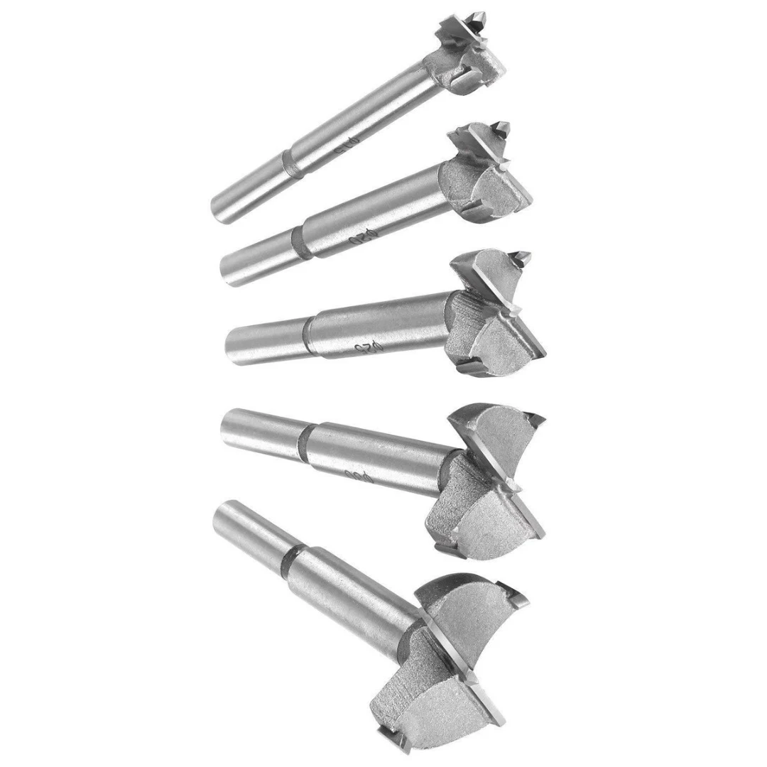 

6Pcs Steel Forstner Drill Bit 30-60mm Round Shank Woodworking Forstner Drill Bit Wood Drill Bit Set For Furniture Making
