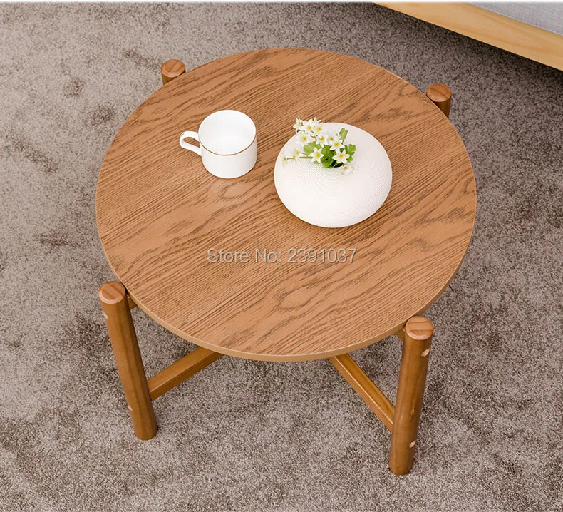 Japanese style coffee round table, round furniture, modern minimalist tatatami, tea house, coffee shop, low table, solid wood