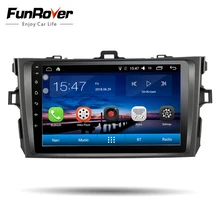 Funrover IPS 2 din Android 8.0 автомобиля консоль автомобильное радио для Toyota Corolla 2007 2008 2009 2010 2011 Автомобильный DVD GPS-навигации