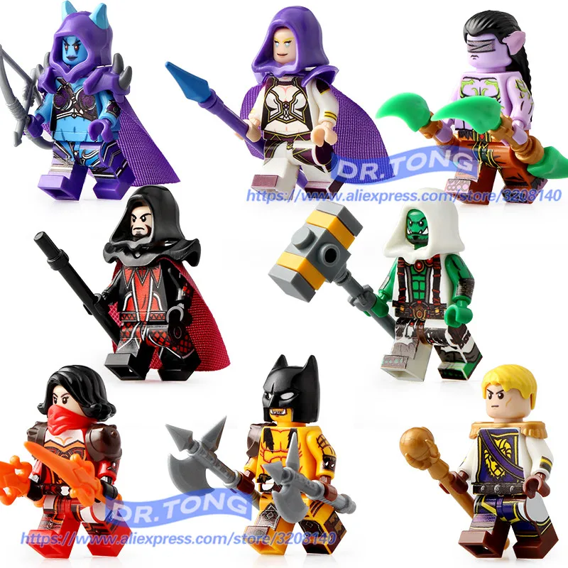

80PCS/LOT Building Blocks Sylvanas Illidan Anduin Wrynn Vanessa Van Cleef Angela Lexar Medivh Toys For Children Gift PG8165