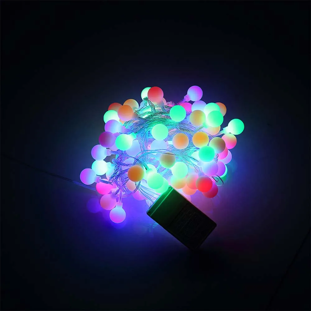 

EU Standard 100 Led Lights Frosted White Ball Light Changeale Color Led Bulbs Christmas Decoration Party Holiday Light