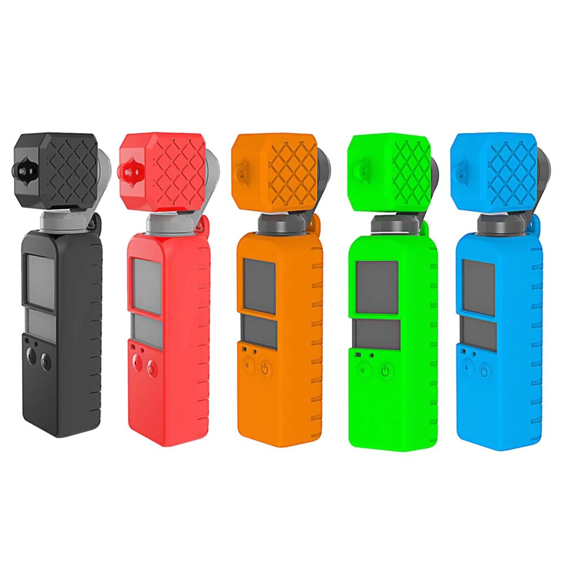 

Colorful Soft Silicone Gel Body Case Protective & Lens Cap Cover for DJI OSMO POCKET Handheld Gimbal Camera Protector Parts