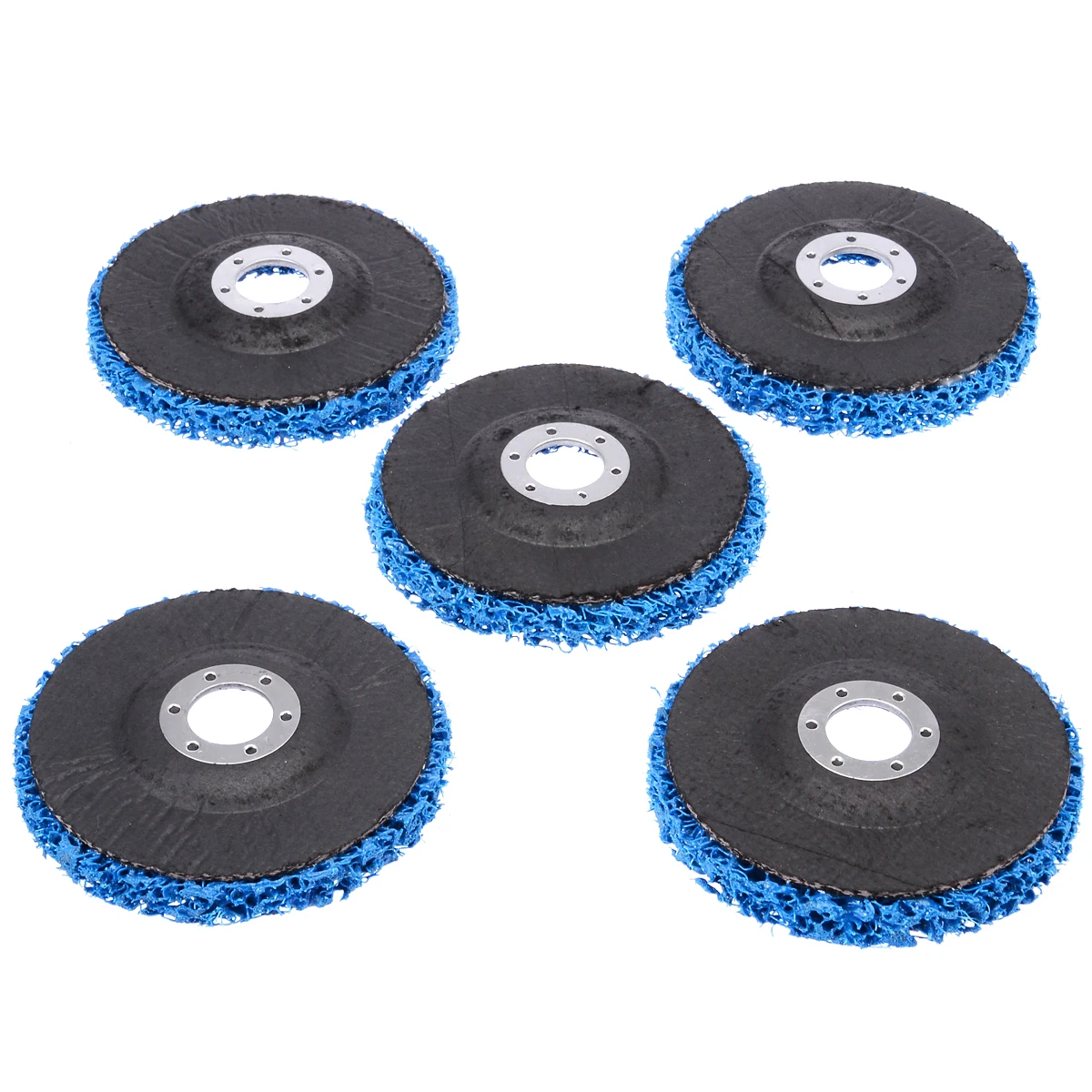 5pcs Blue 110mm Polishing Wheel Paint Rust Removal Clean Angle Grinder