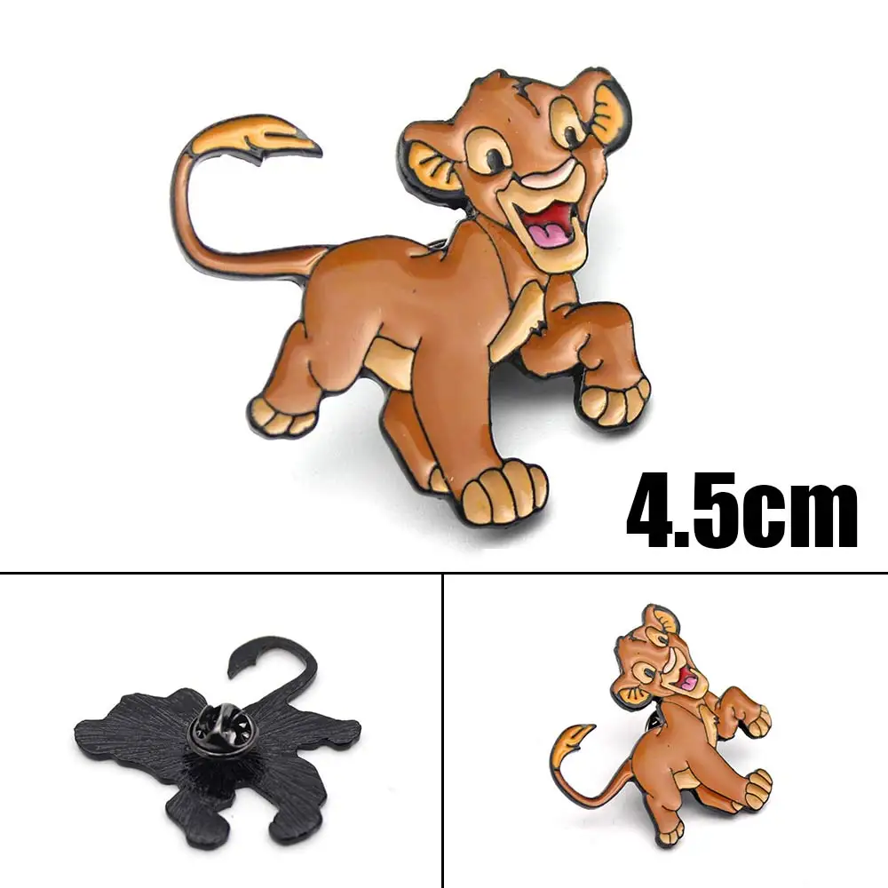 Мультфильм Лев Король Simba Nala металлический значок жесткая эмалированная брошка