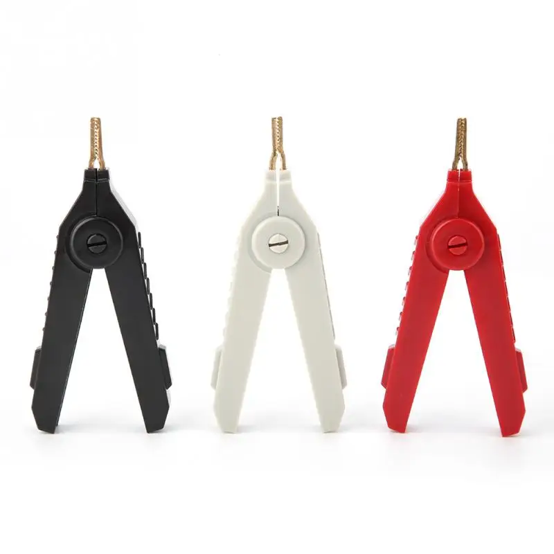 

3Pcs P2004 Copper Gold Plated Alligator Clips LCR Kelvin Test Clip 20A Connectors Clips