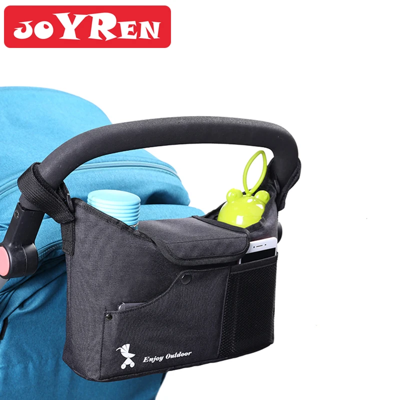 

Baby Stroller Bag Universal Stroller Organizer with Two Insulated Cup Holders Stroller Shoulder Bag Stroller Accessories