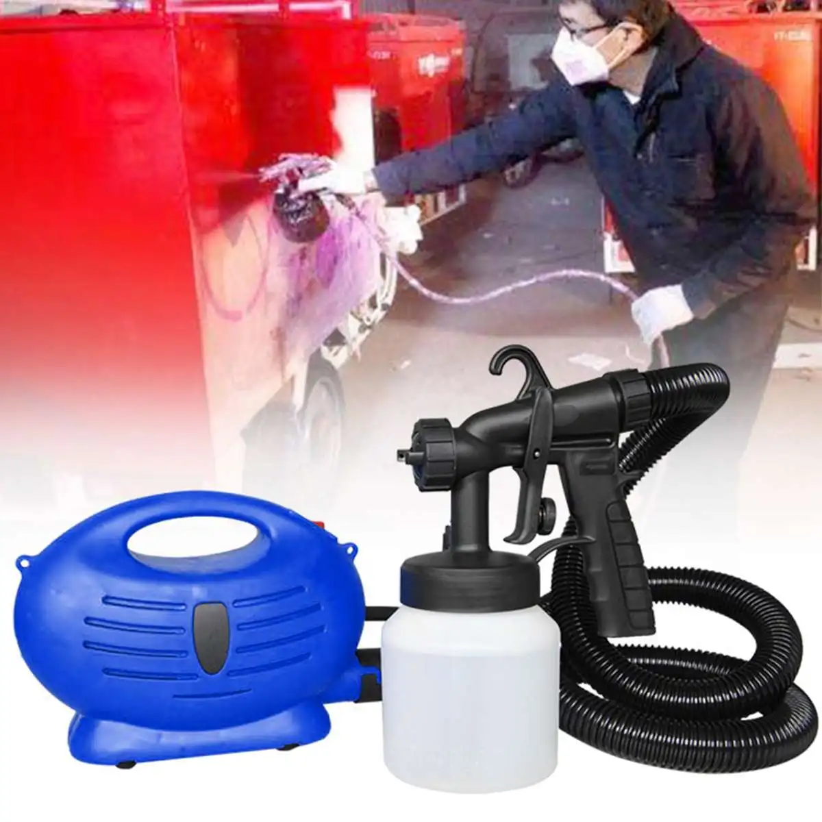 Electric Paint Spray Gun Automatic High Pressure Sprayer Paint Tool For Painting Car Wood Furniture garden tool Electric coating цена Electric Paint Spray Gun Automatic High Pressure Sprayer Paint Tool For Painting Car Wood Furniture garden tool Electric coating цены онлайн