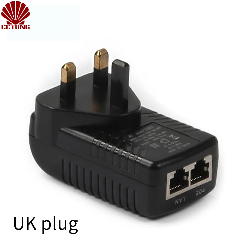  DC12V 1A POE (Power Over Ethernet) Injector 12W Wall Plug POE Switch for CCTV POE IP Cam Power Adap - 32962526988