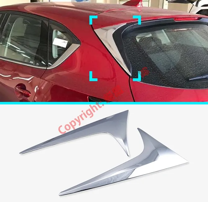 Заднее стекло из АБС пластика для Mazda отделка вокруг крышки 2017 2018 2019|Хромирование|