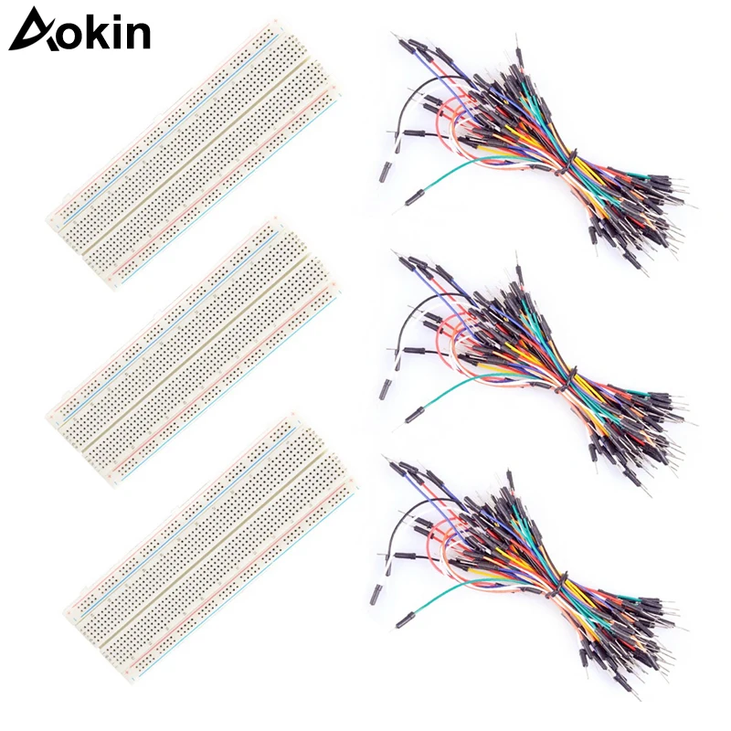 

830 Point Proyotype Solderless PCB Breadboards with Jumper Wires for Arduino