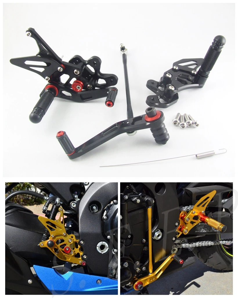 

CNC Adjustable Rearsets Foot Pegs Rear Set For Suzuki GSXR600 GSXR750 2011-2012-2013-2014-2015-2016-2017-2018