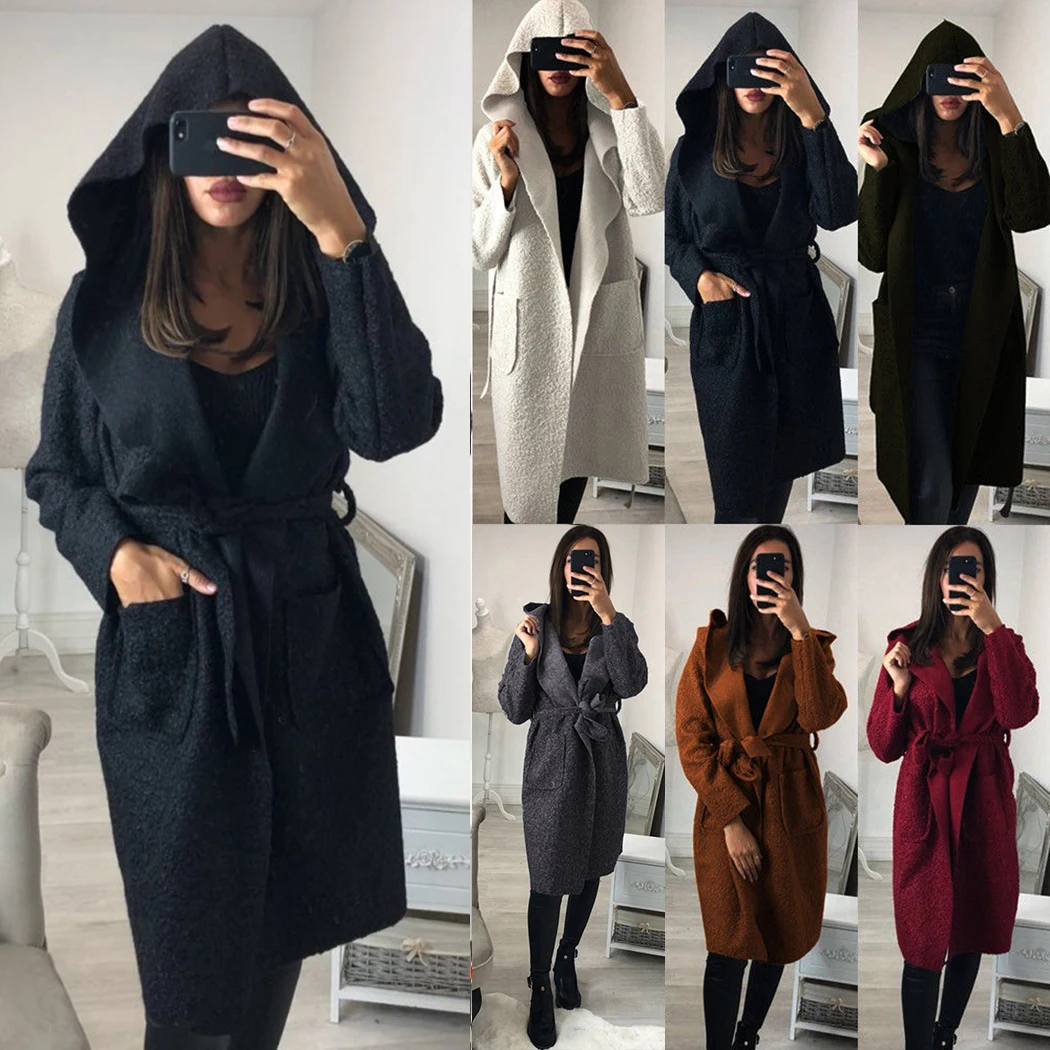Весенне осеннее тонкое пальто с длинным рукавом Женское однотонное Casaco Feminino