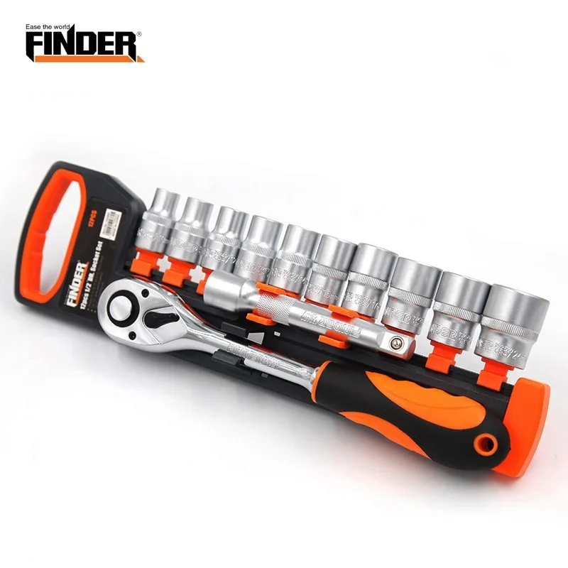 

FINDER 12PCS Sleeve Ratchet Bionic Socket Hexagon Car Wrench Spanner Set Automobile Hardware Tool Garage Hand Tools For Auto