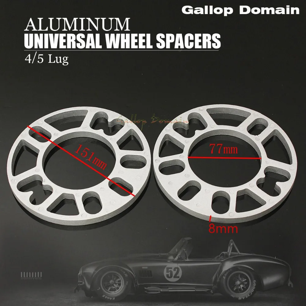 2шт 3/5/8/10 мм Литые алюминиевые колесные проставки панель прокладок 4 и 5 серьги-гвоздики, которые подходят для VW Авто-Стайлинг