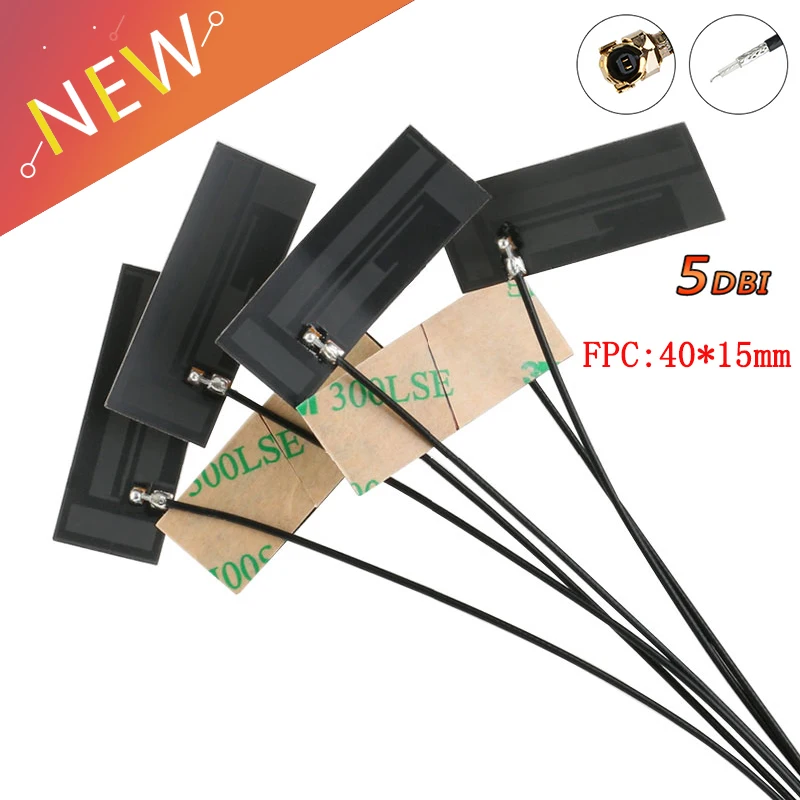 

5PCS 4G 3G Built IN Circuit Board Antenna LTE GSM CDMA WCDMA TDSCDMA 1.13 Line 12cm Long 5DBI FPC IPEX Connector